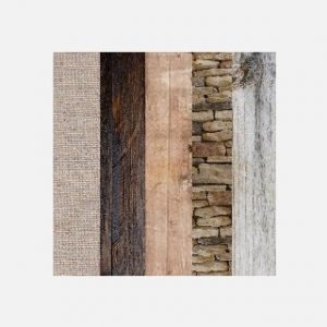 Paleta rustykalna barw i struktur drewna i kamienia