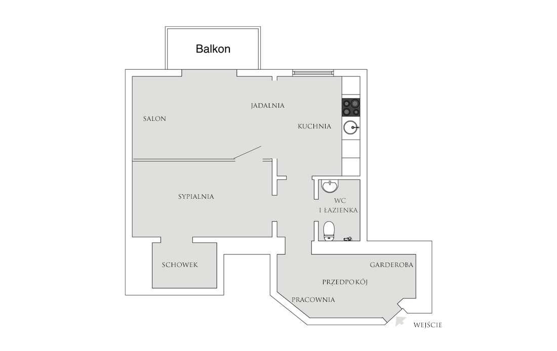 Plan małego mieszkania w bloku