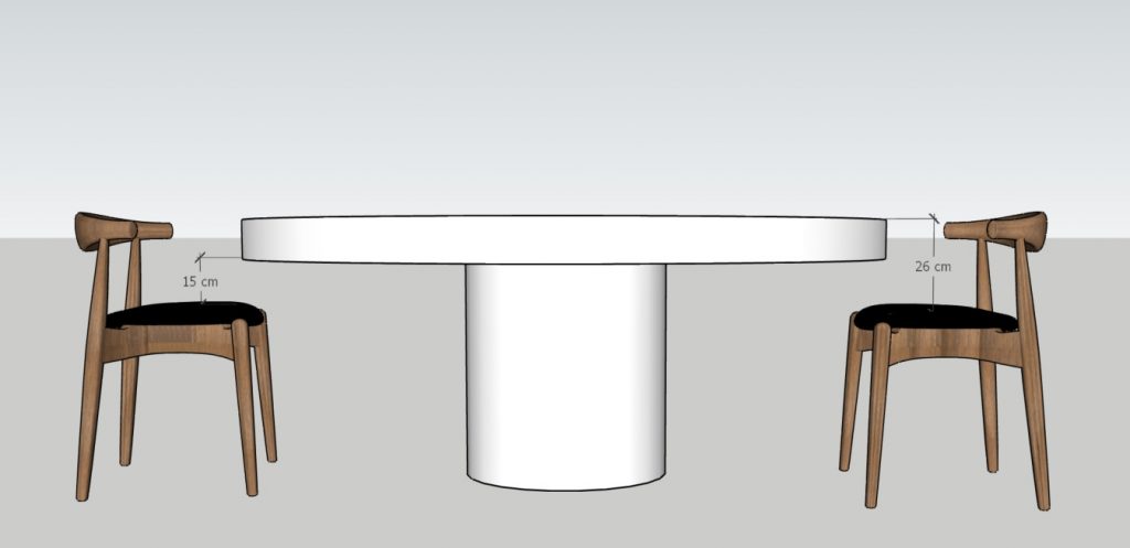 Jak dobrać wysokość stołu do krzeseł
