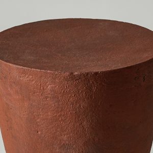 Ceramiczny stolik pomocniczy terakota Ø31, wys. 48cm